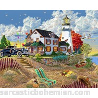 Vermont Christmas Company Lighthouse Visitors Jigsaw Puzzle 1000 Piece  B01IPYHBEK